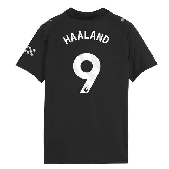 Man City 2025-20 Away Football Shirt Featuring Haaland 9 L M