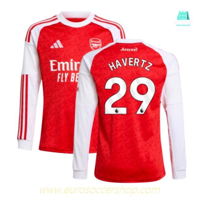 2025-2026 Arsenal Long Sleeve Home Shirt (Kids) (Havertz 29)