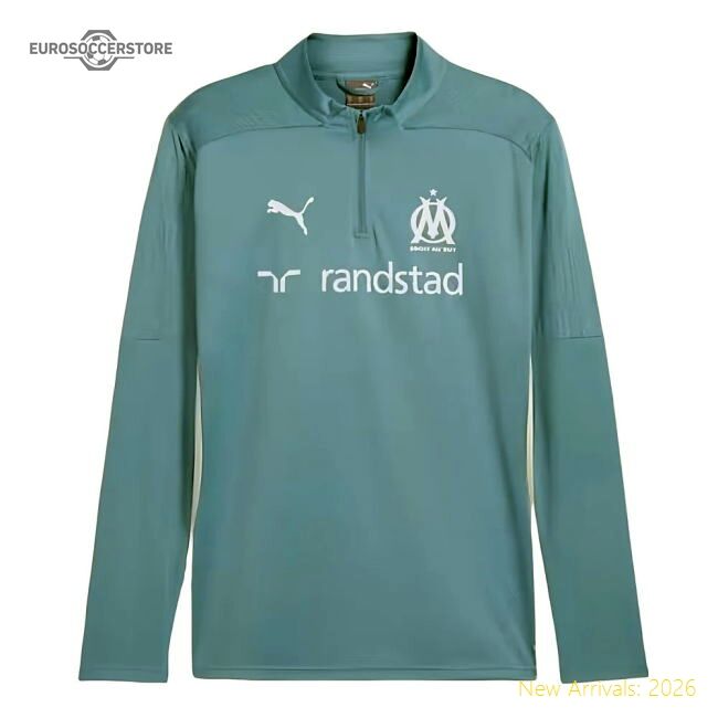 Trending 2024-2025 Marseille Training 1/4 Zip Top (Bold Blue)