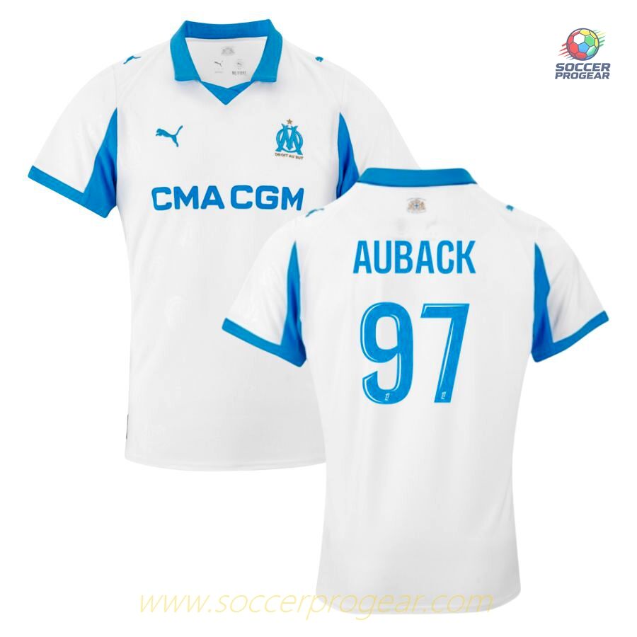 OM High Quality Home Football Soccer Football Shirt 2025-2026 Season Aubameyang AUBACK 97