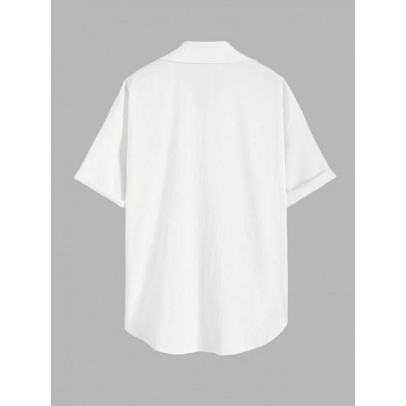 Solid Oversized Button Down Shirt VO6766