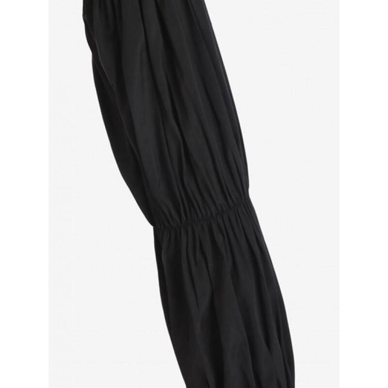 Tie Collar Poet Sleeve Shrug Top JR3194