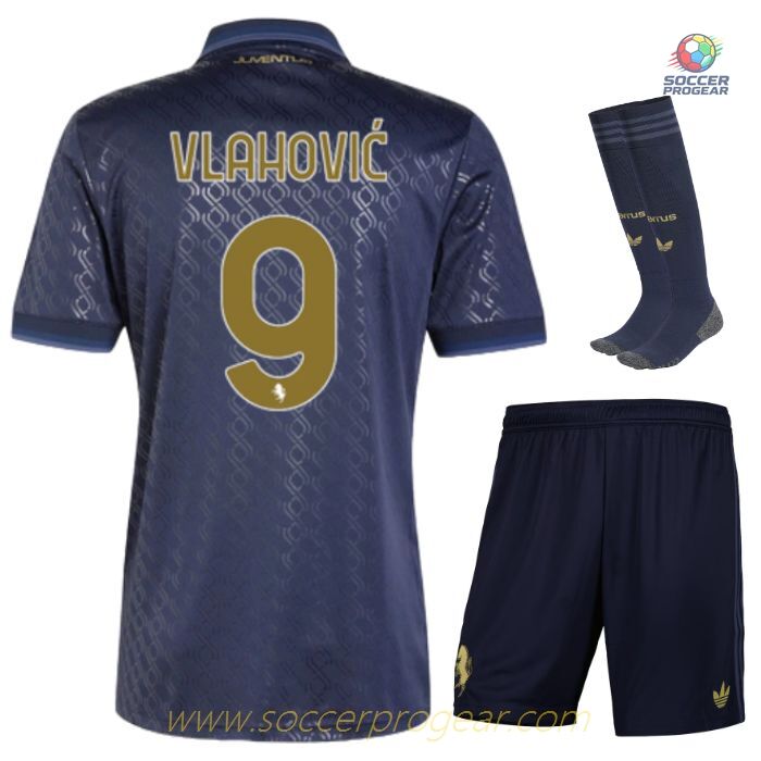 Juventus Third 2024-25 Edition Vlahovic Kids Edition Football Kit Soccer Jersey