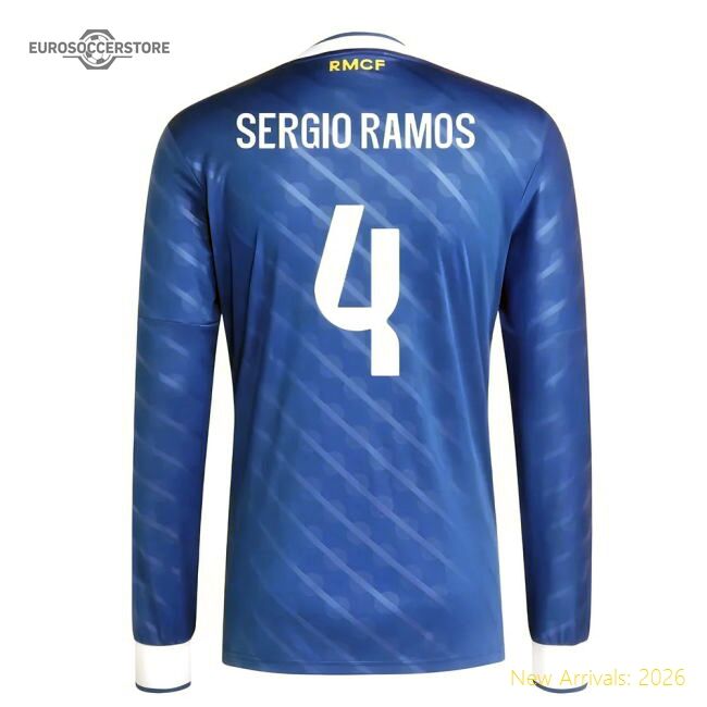 2025-2026 Real Madrid Long Sleeve Third Jersey (sergio Ramos 4)