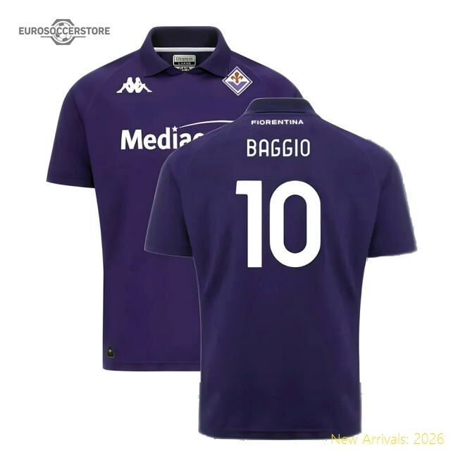 2024-2025 Fiorentina Home Premium Jersey Baggio Kappa Kombat