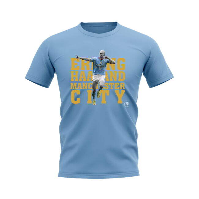 Erling Haaland Manchester City Player Tee (Sky Blue)
