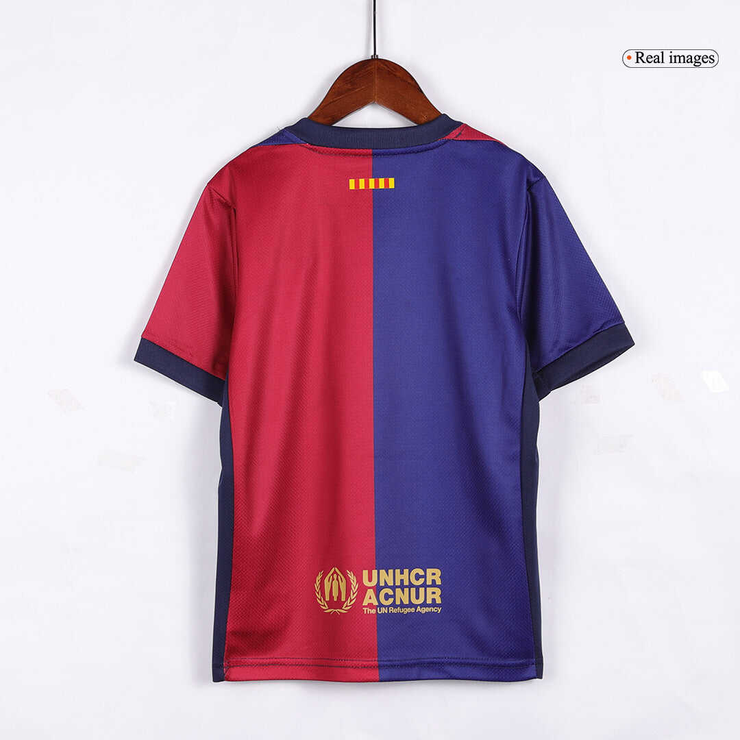 Kid's Barcelona Home Soccer Jersey Kit(Jersey+Shorts) 2024/25-Spotify