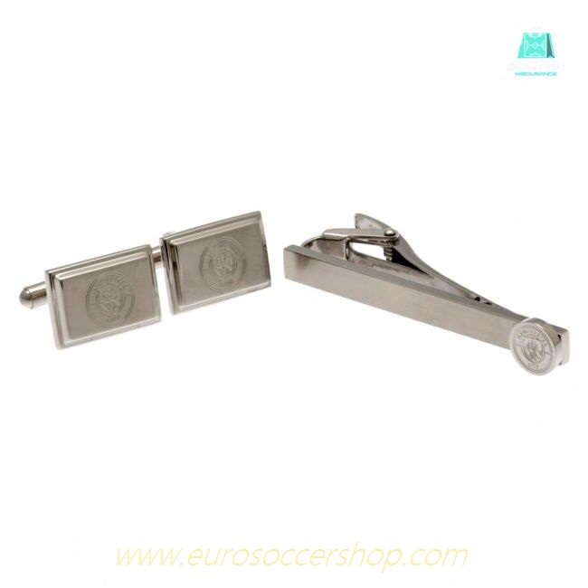 Manchester City FC Tie Slide & Cufflink Set