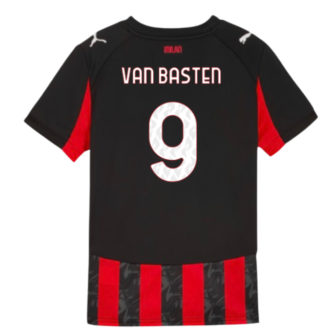 Top Tier Acm Ac Milan Home Shirt Kids Van Basten #9 2025-2026 Camp...