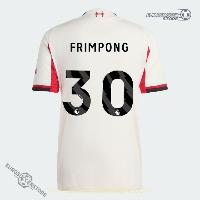 Away Jersey for Liverpool: FRIMPONG 30 (Player Version) 25-26 Season