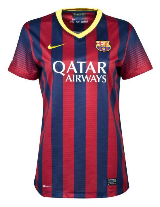 13-14 Barcelona Home Womens Jersey Shirt - Official Replica 823