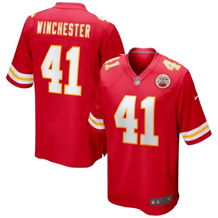 Men's Kansas City Chiefs James Winchester Nike Red Game Je...