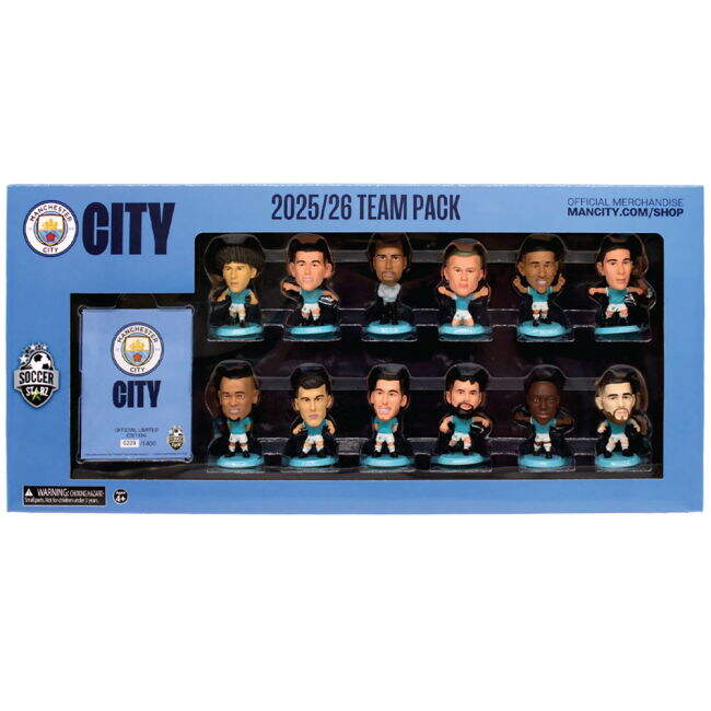 Licensed Manchester City FC SoccerStarz Season 25-26 Team Pack