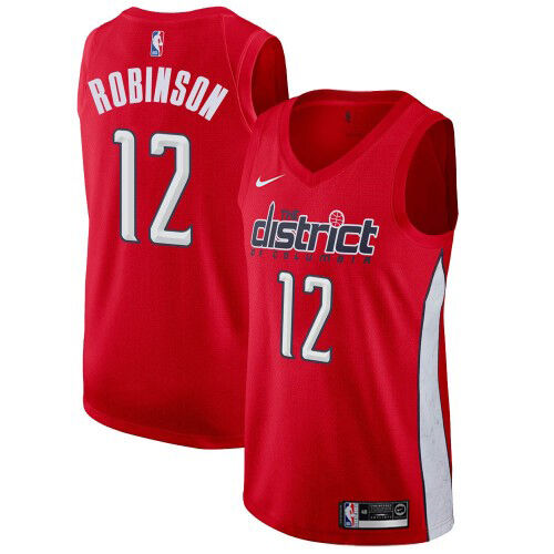 WAS #12 Jerome Robinson Top-Grade 2024 Earned NBA Jersey - Red