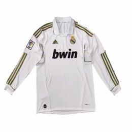 11-12 Real Madrid Home Long Sleeve Retro Jersey Shirt - Official