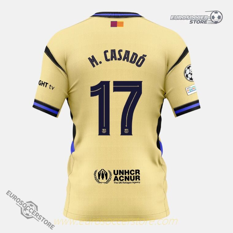 M. CASADÓ 17 Barcelona Away Jersey for the 25-26 Champions League Season