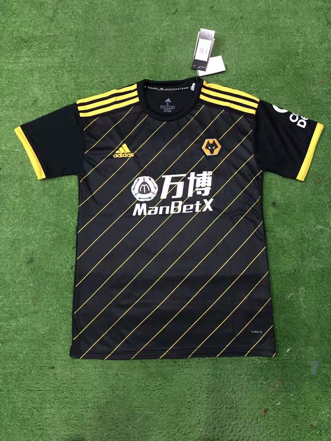 Comfort Fit 2019-20 Wolverhampton Wanderers Away Black Soccer Jerseys