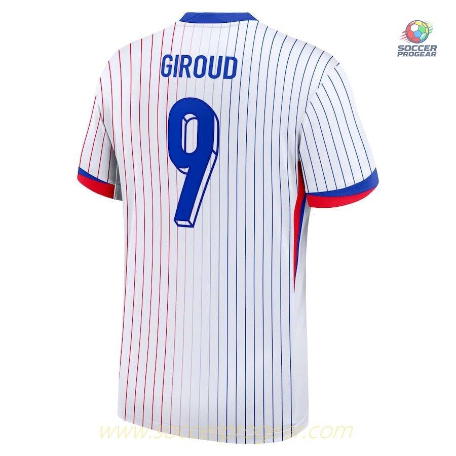 France Team Children Jersey Set Soccer Shirt White 2024-25 Edition Giroud