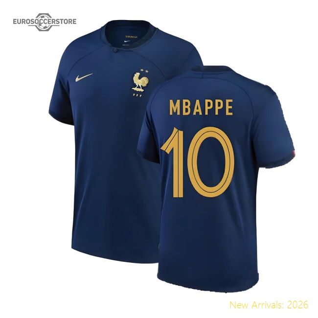 France 2022-2023 Top Home Jersey - Retro Movement Slim Sleek