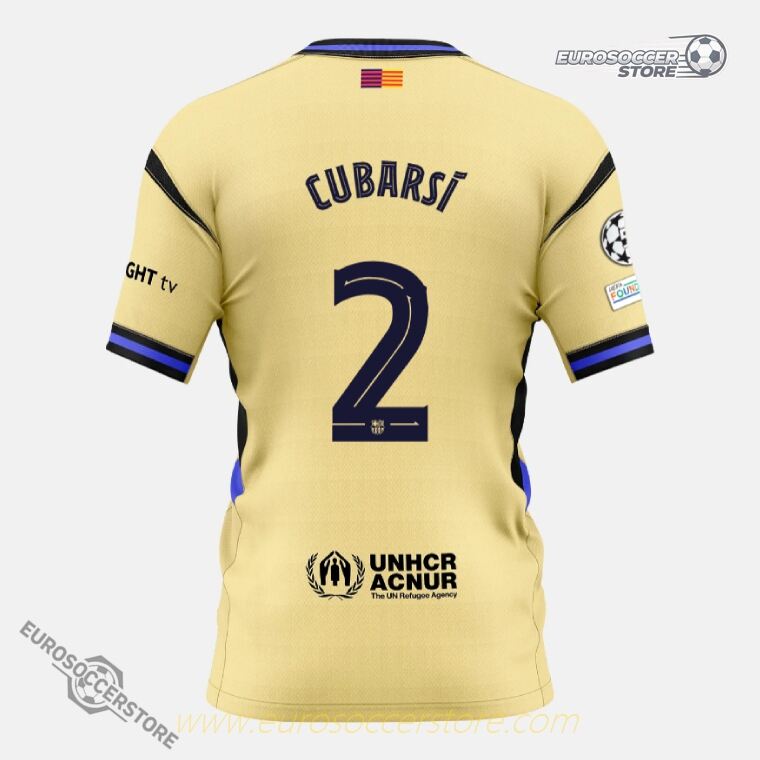25-26 Champions League Away Jersey of Barcelona Featuring CUBARSÍ 2