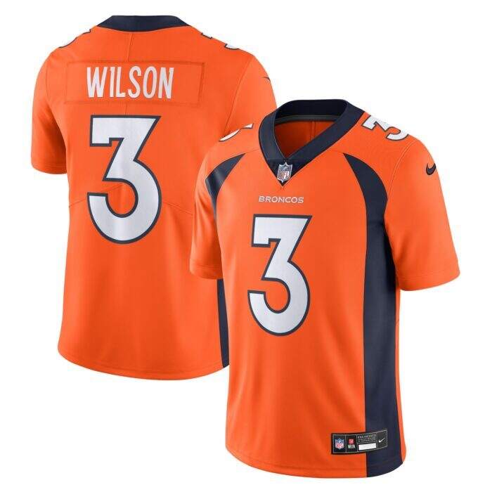Men's Denver Broncos Russell Wilson Nike Orange Vapor Unto...