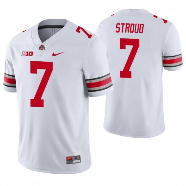 Star Player Men Ohio State Buckeyes #7 C.j. Stroud Men White Jersey