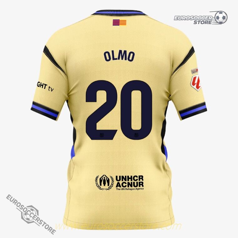 Barcelona's 25-26 Season Away OLMO 20 Football Jersey