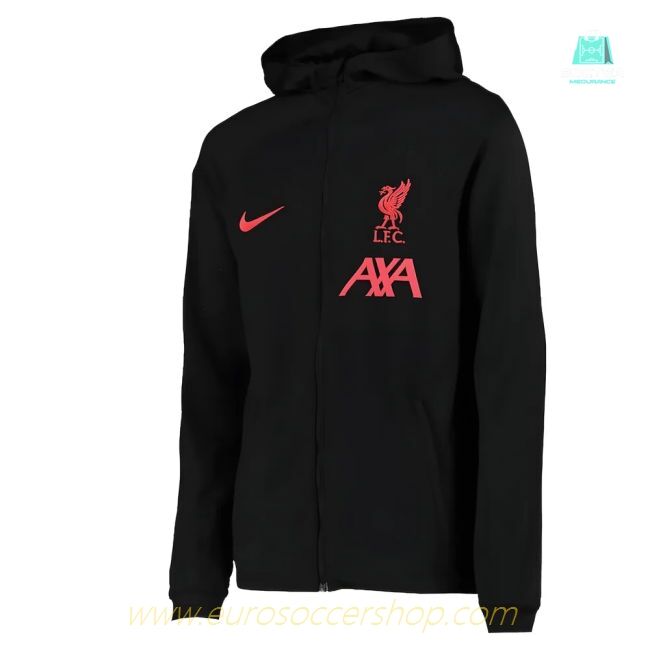2022-2023 Liverpool Hooded Strike Track Jacket (Black)