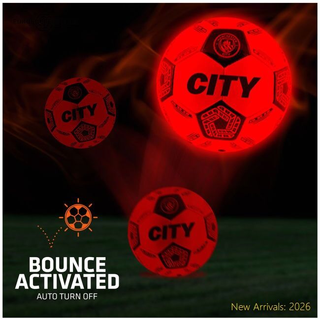 Authentic Manchester City Fc Led Glow Football - Premium Quality