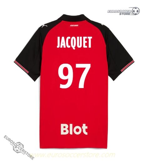 Rennes Home JACQUET 97 Football Jersey for the 25-26 Season