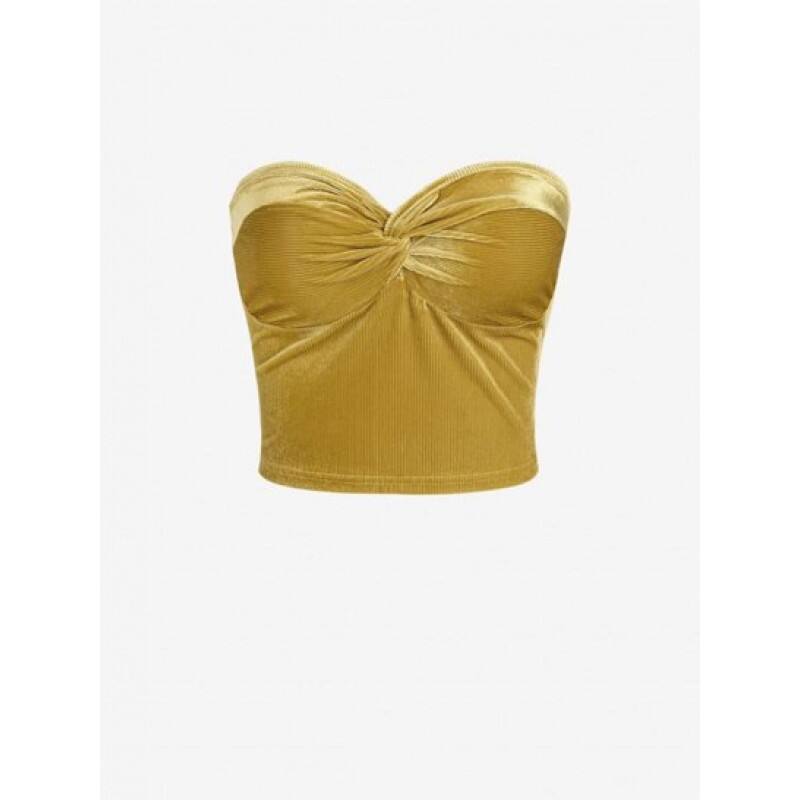 Ribbed Twisted Bandeau Top KT7569