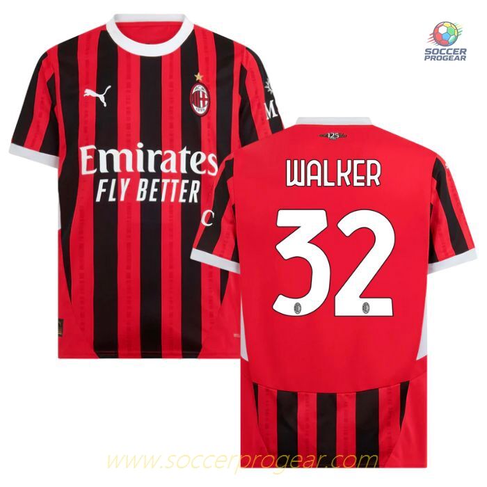 AC Milan Home Football Team Jersey 2024-25 Edition Walker