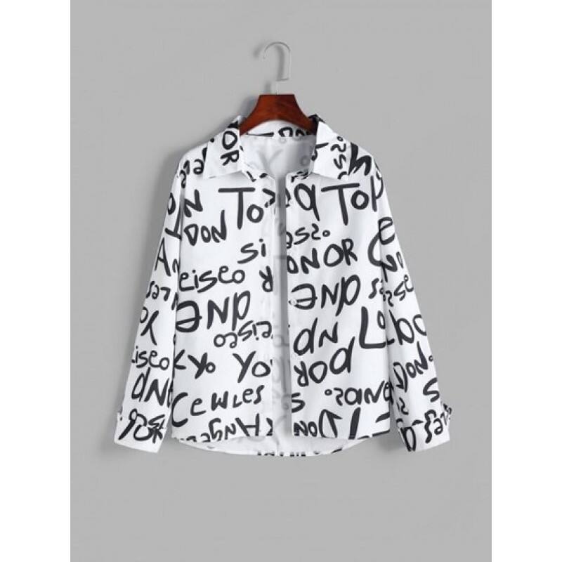 Allover Print Button Up Shirt EH4970