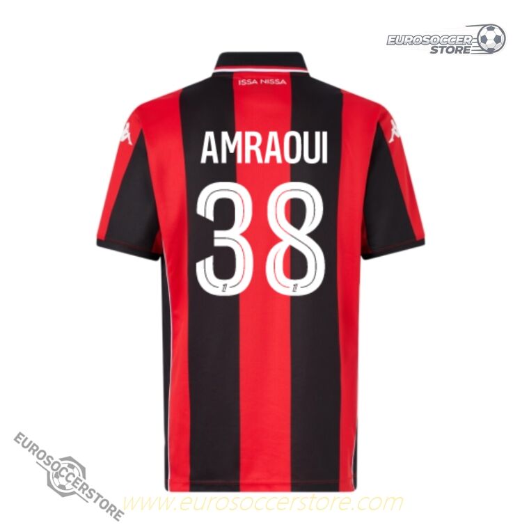 OGC Nice Home AMRAOUI 38 Football Jersey for the 25-26 Season
