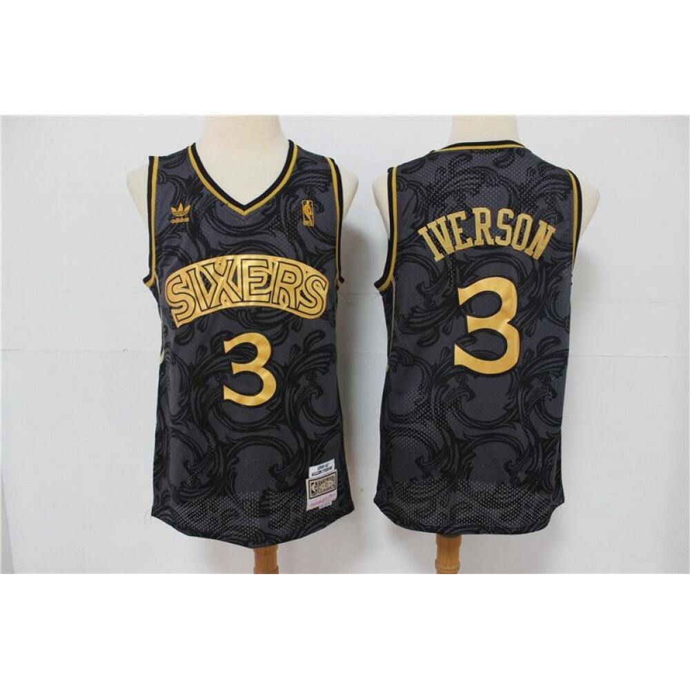 Fan Favorite Genuine Men's PHI #3 Allen Black Basketball Jersey