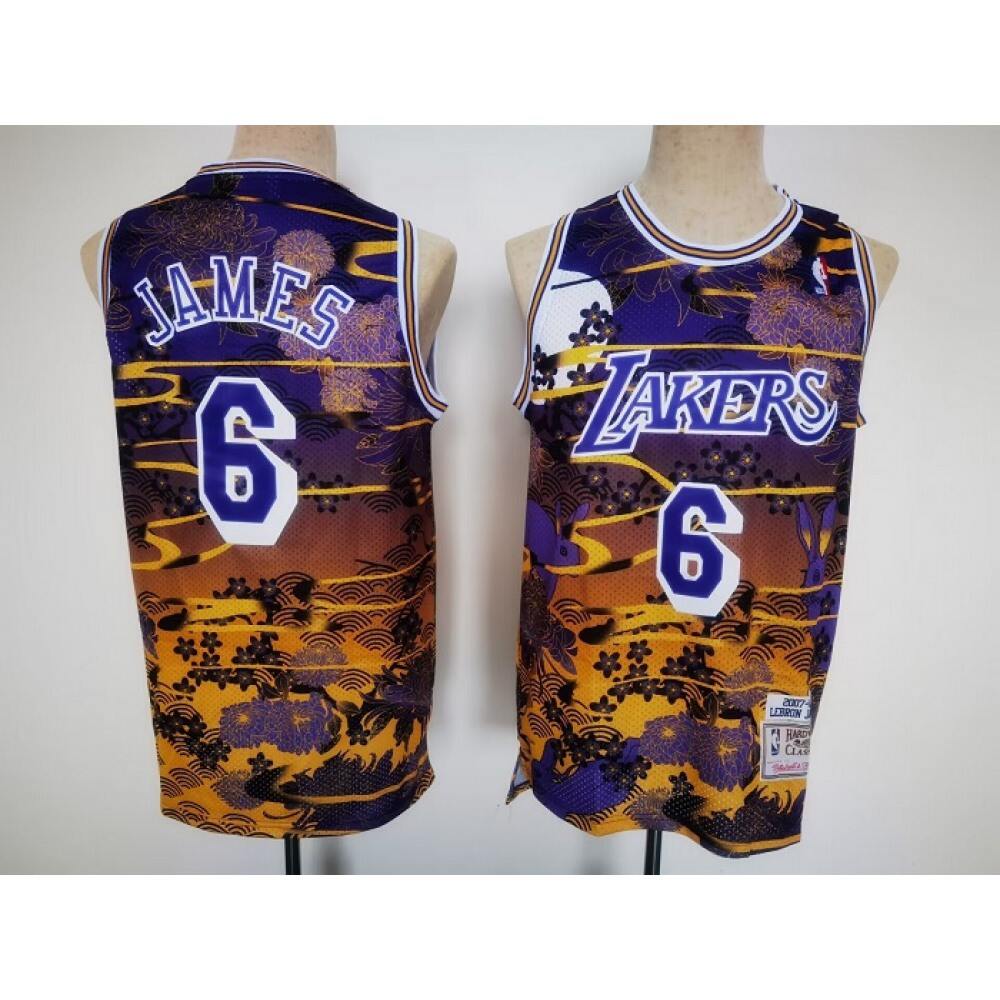 High-Quality Los Angeles Lakers LeBron James6 Purple Jersey -