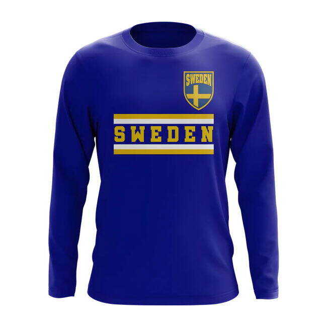 Sweden Core Football Country Long Sleeve T-Shirt (Royal)