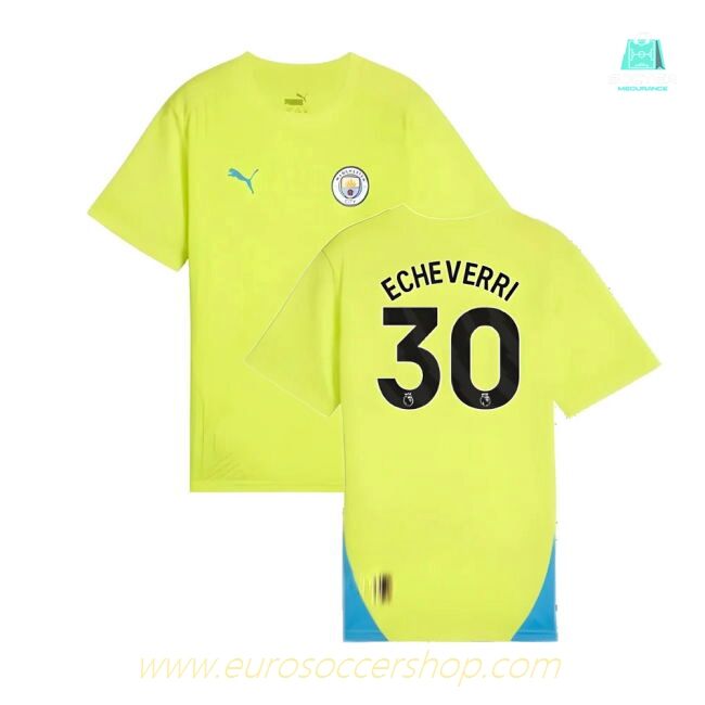 2024-2025 Man City Training Shirt (Yellow Glow) - Kids (Echeverri 30)
