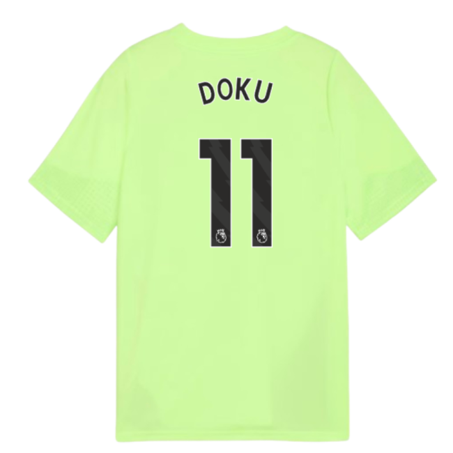 2025-2026 Man City Training Jersey (Fizzy Apple) - Kids (Doku 11) -...