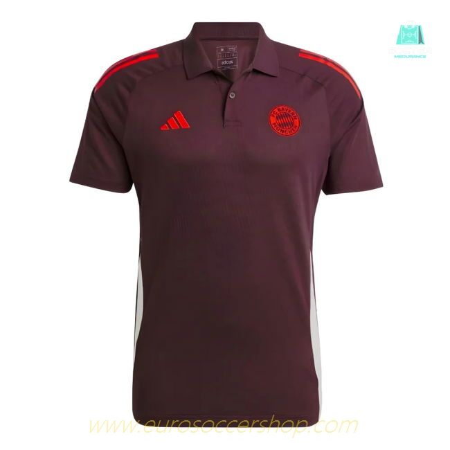 2024-2025 Bayern Munich Polo Shirt (Shadow Maroon)