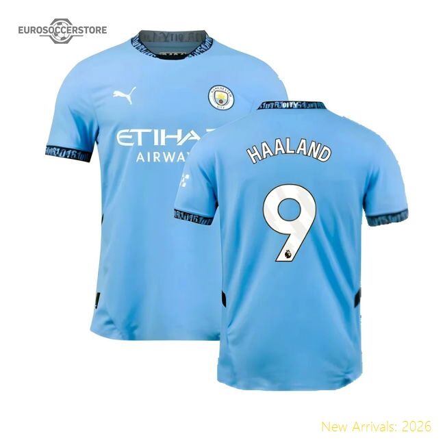 Official 2024-2025 Man City Home Authentic Shirt (haaland 9)