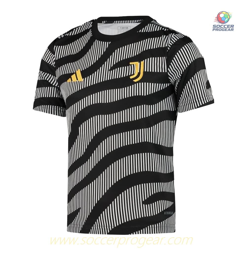 Juventus Pre-Match Football Jersey 2023 2024 Black