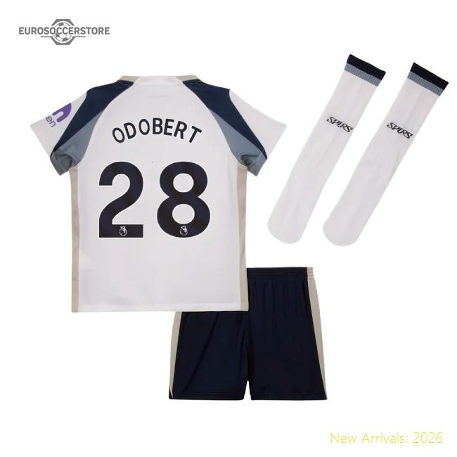 Official 2025-2026 Tottenham Home Little Kids Mini Kit (odobert 28)