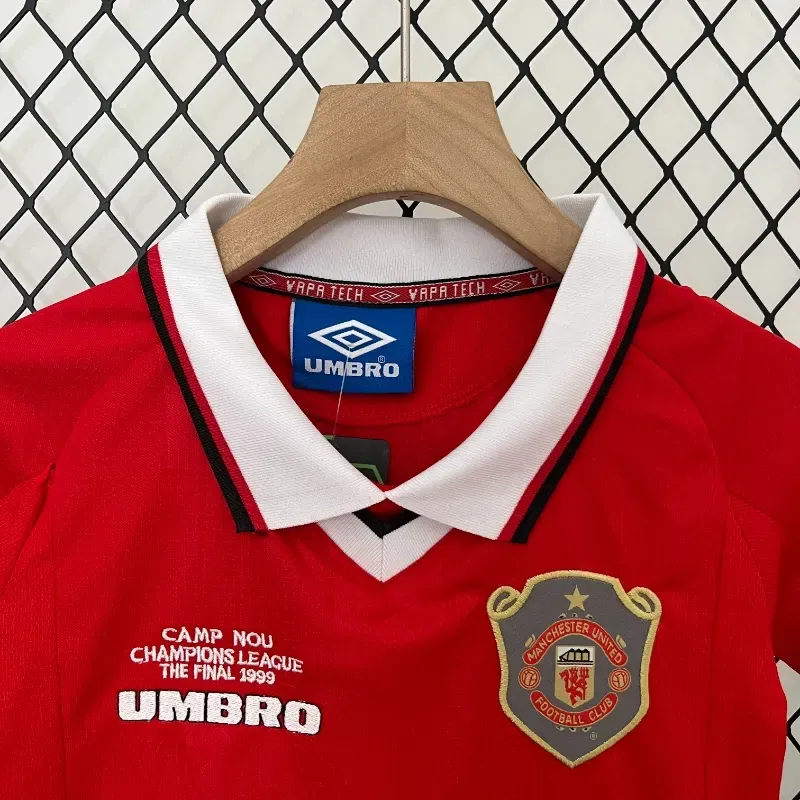1999-2000 Kids Manchester United Jersey retro kit