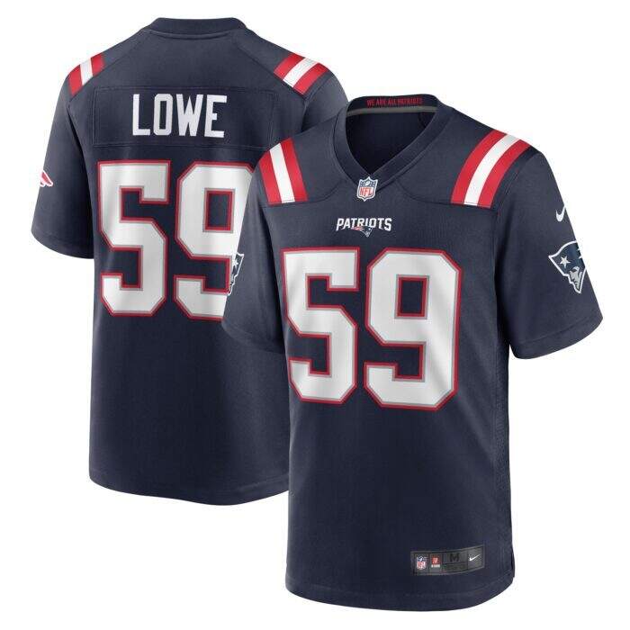 Men's New England Patriots Vederian Lowe Nike Navy Team Ga...