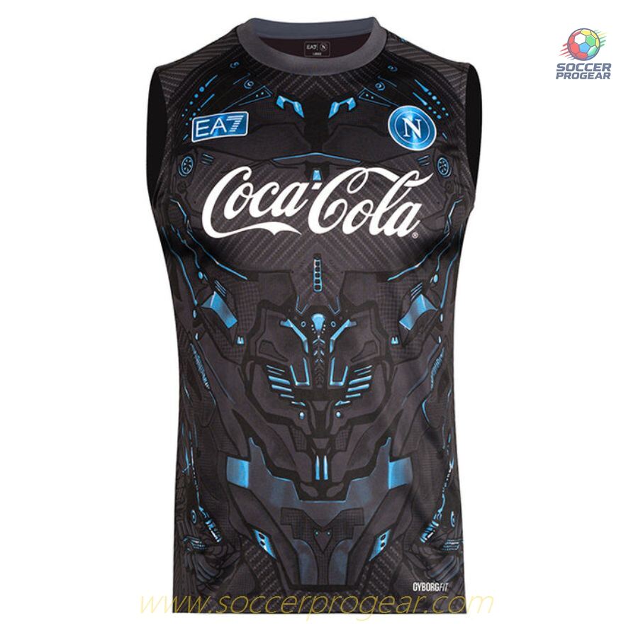 NAPLES Official 2025/26 Collection TRAINING JERSEY BLACK SLEEVELESS