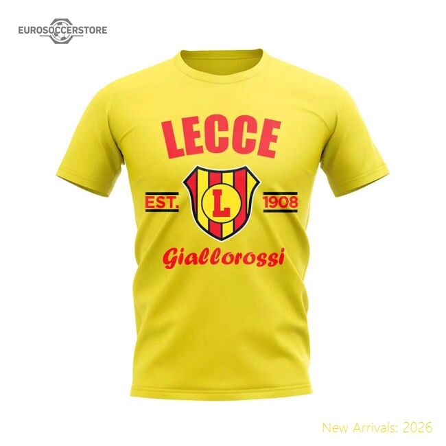 Performance Lecce Established Football T-Shirt (Yellow)