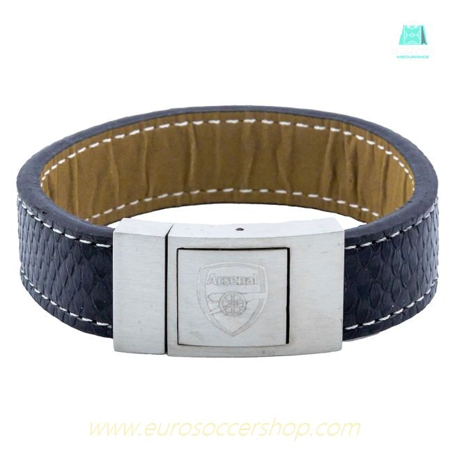 Arsenal FC Stitched Leather Bracelet