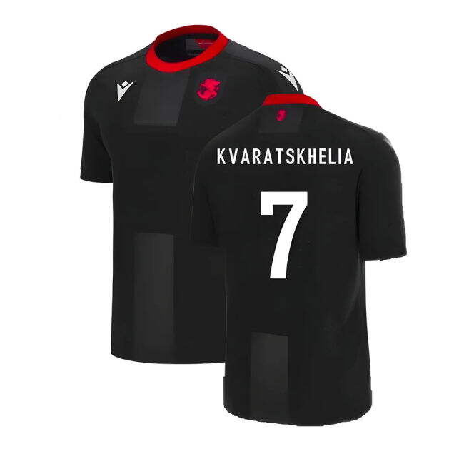 KVARATSKHELIA 7 Premium Georgia 2023-2024 Away Jersey