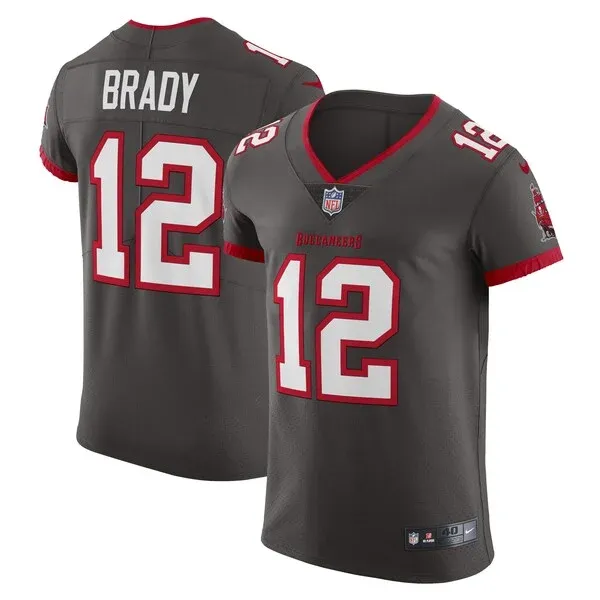None Tom Brady Elite Jersey - Pewter | NFL Player Jersey | NFL Footbal